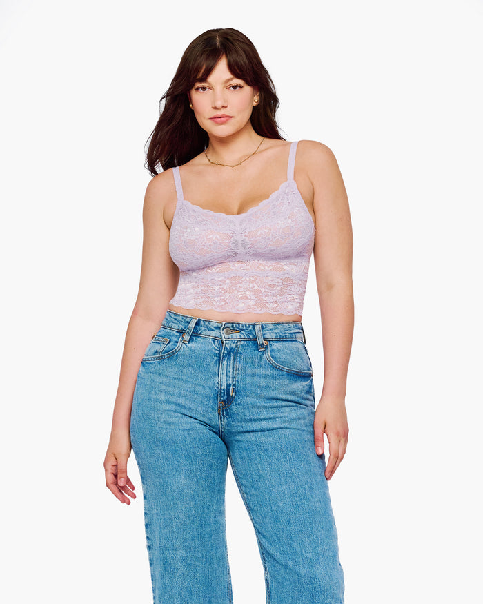 Lila Hemdchen - Never Say Never Curvy Shortie Mieder Im Cropped-Stil