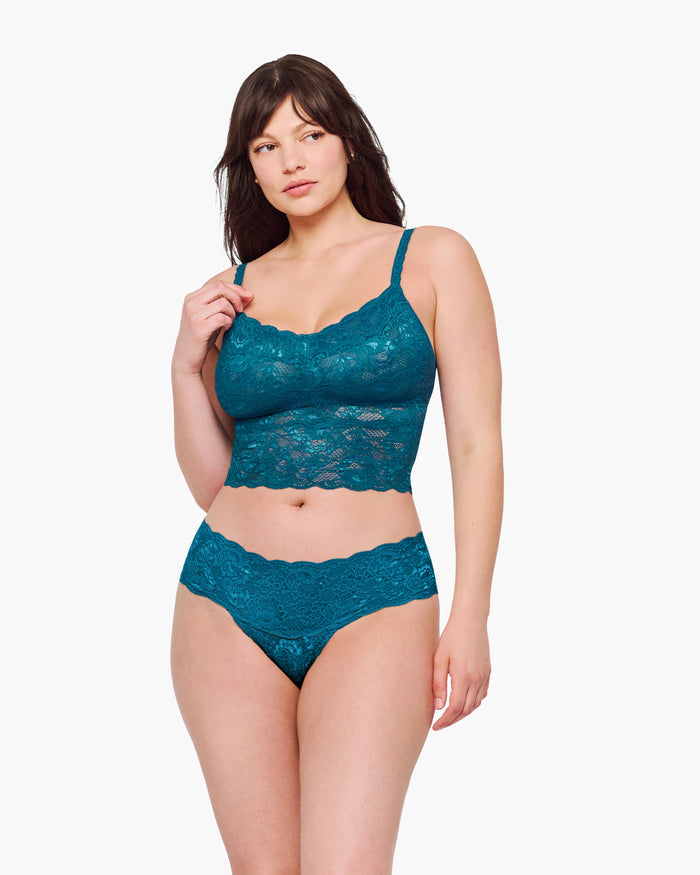Blau Hemdchen - Never Say Never Curvy Shortie Mieder Im Cropped-Stil