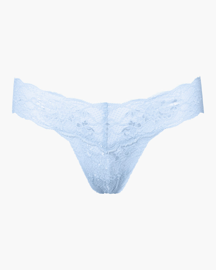 Blue Thong - Never Say Never Cutie Low Rise Thong