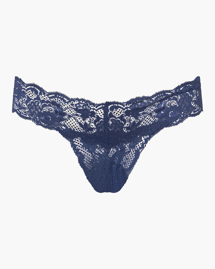 Blue Thong - Never Say Never Cutie Low Rise Thong