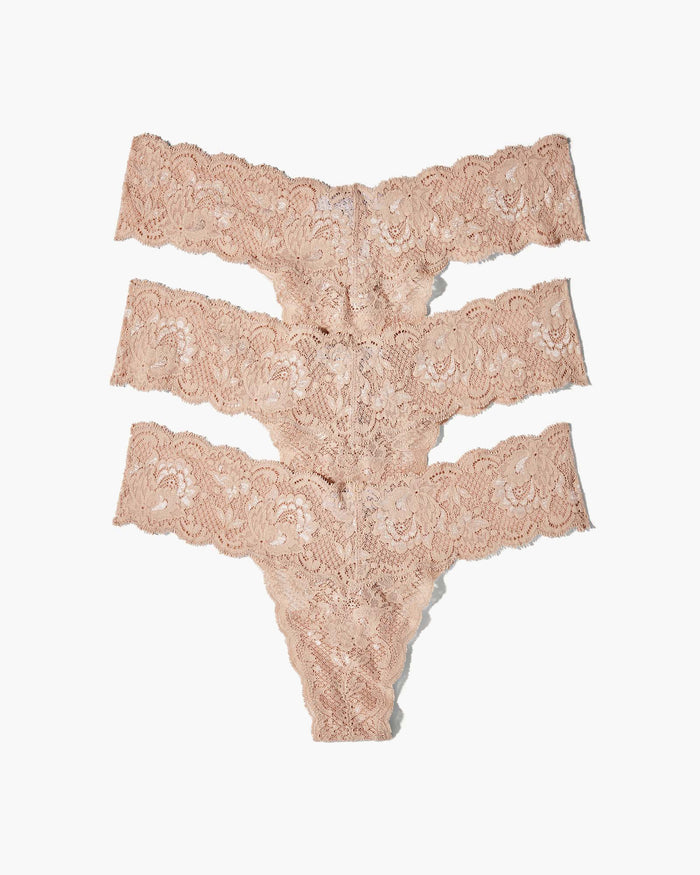 Beige Thong - Never Say Never Cutie Lr Thong 3 Pack