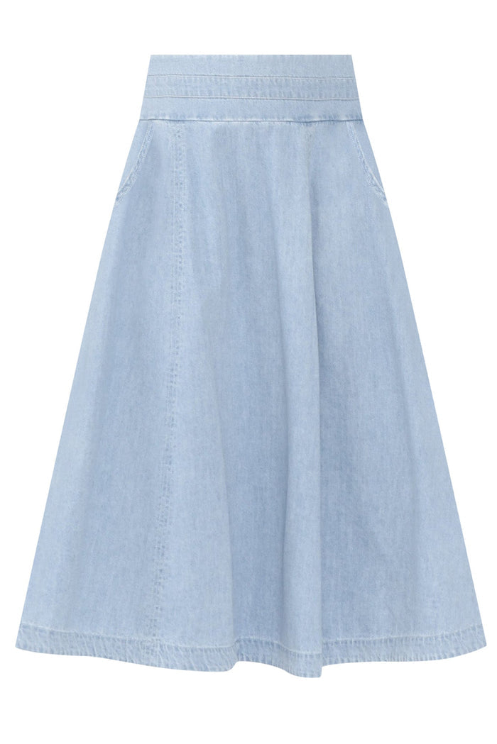 Darcy Light Wash Denim Skirt,ghost-mani