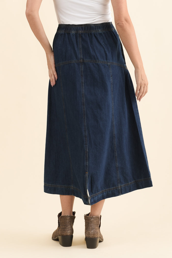 Dayton Dark Blue Denim Skirt
