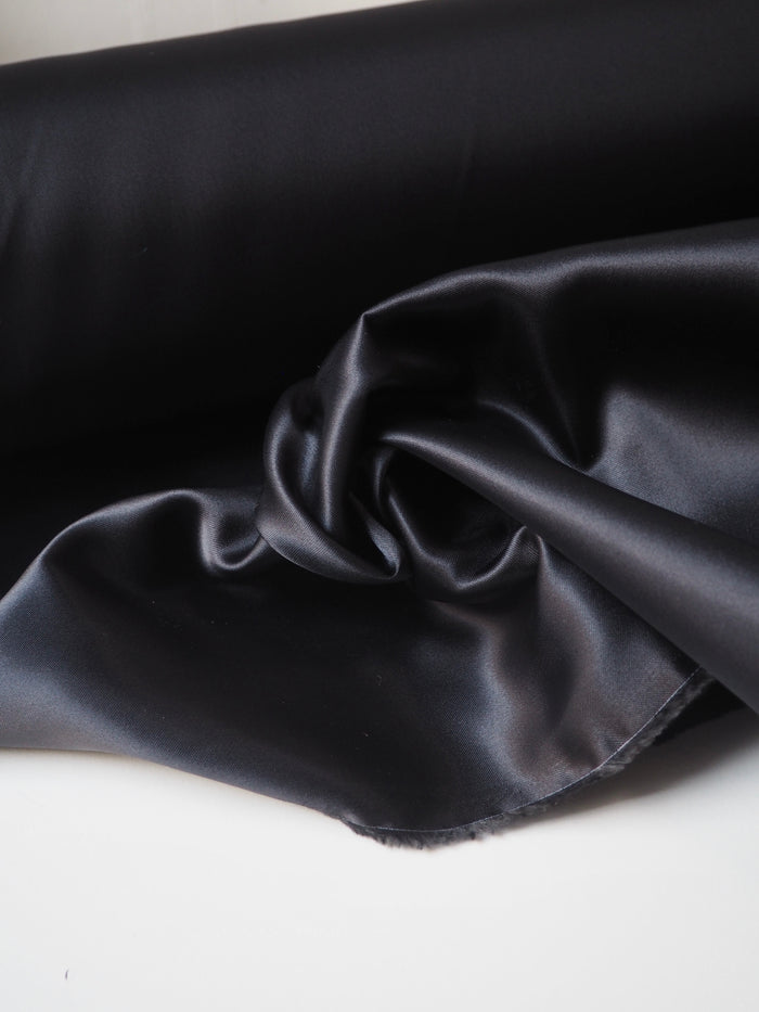 Deep Blue/Grey Viscose Satin Lining