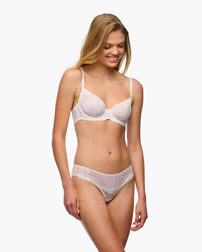 White Bra - Carmela Demi Cup Bra