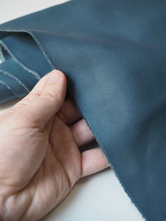 Dusk Blue Top Grain Calfskin