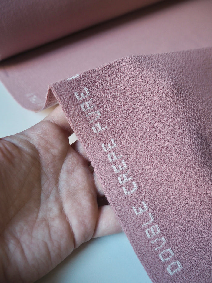 Dusty Rose Double Wool Crepe