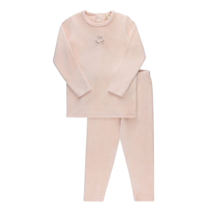 Embroidered Velour Collar Collection - Lounge Set