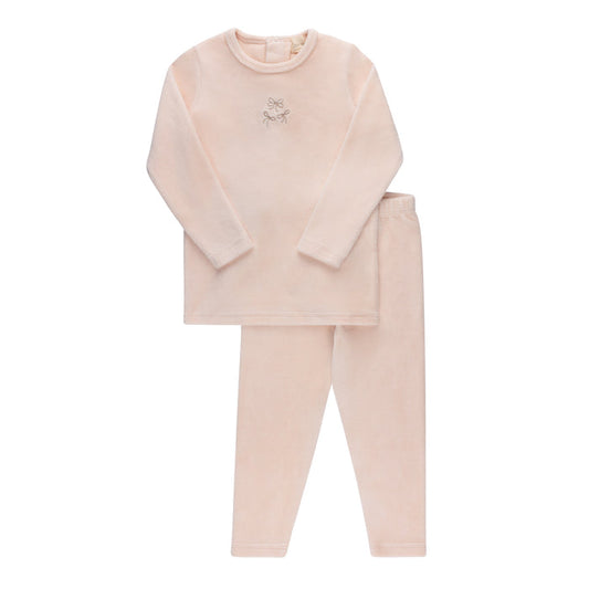 Embroidered Velour Collar Collection - Lounge Set
