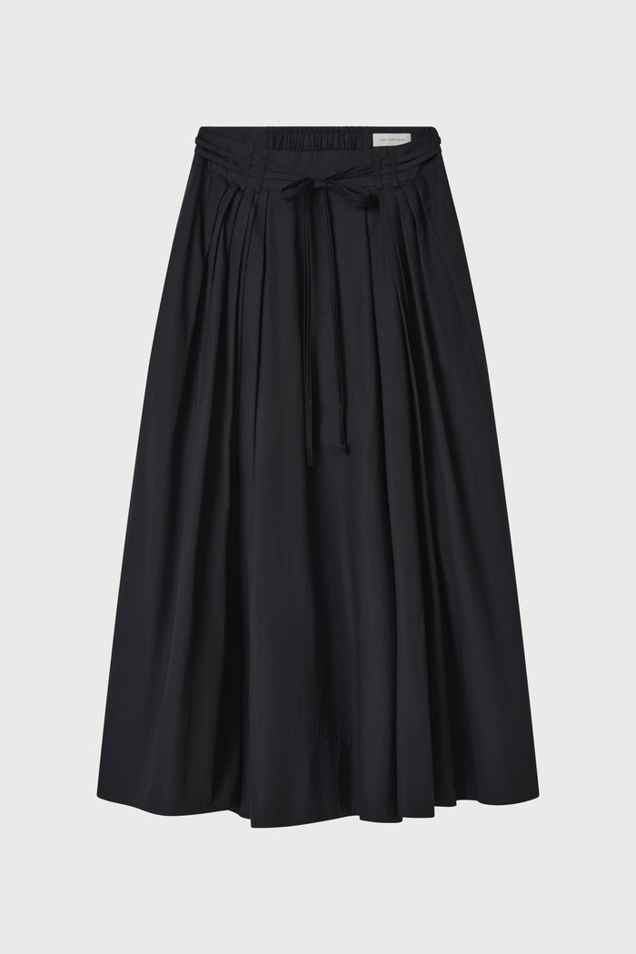 Black skirt on a light gray background