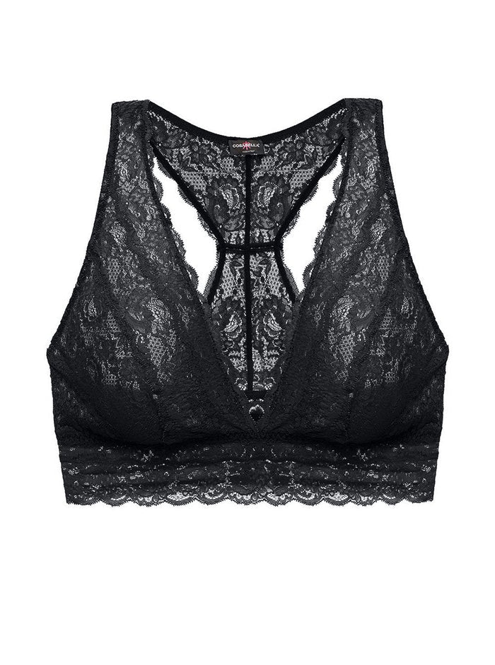 Black Bralette - Never Say Never Extended Girlie Racerback Bralette