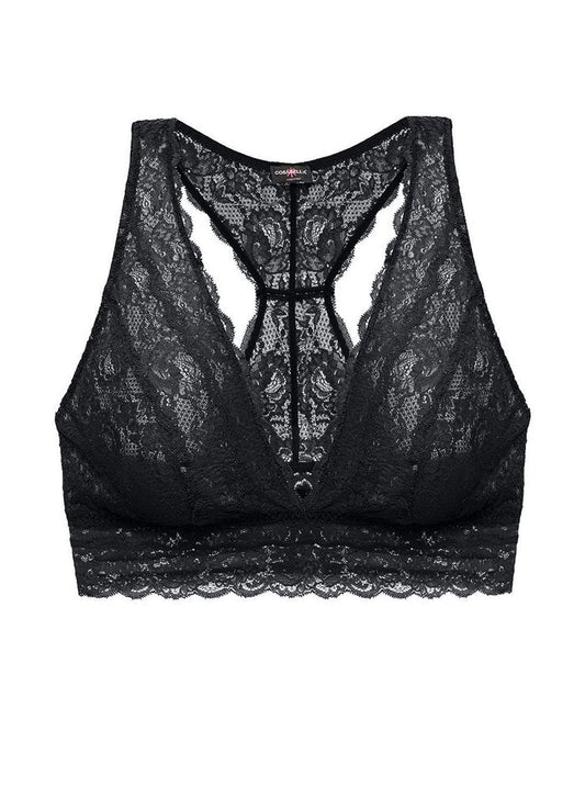 Black Bralette - Never Say Never Extended Girlie Racerback Bralette