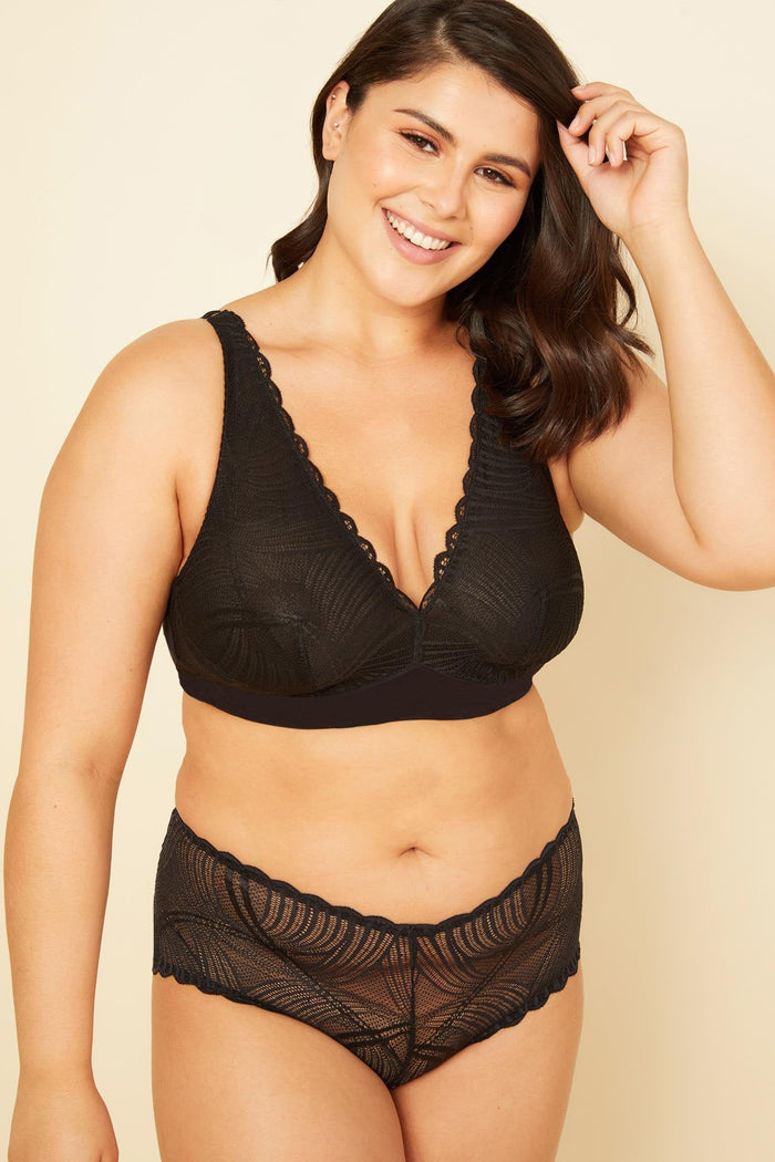 Black Hot Pant - Minoa Extended Low Rise Boyshort