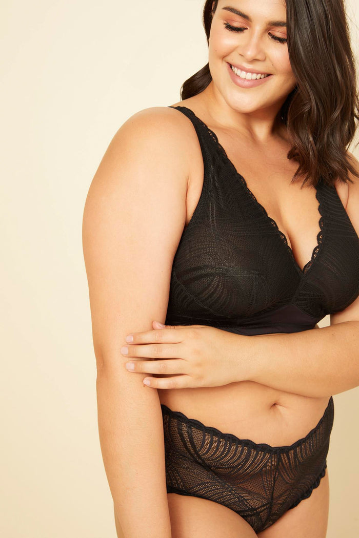 Black Hot Pant - Minoa Extended Low Rise Boyshort