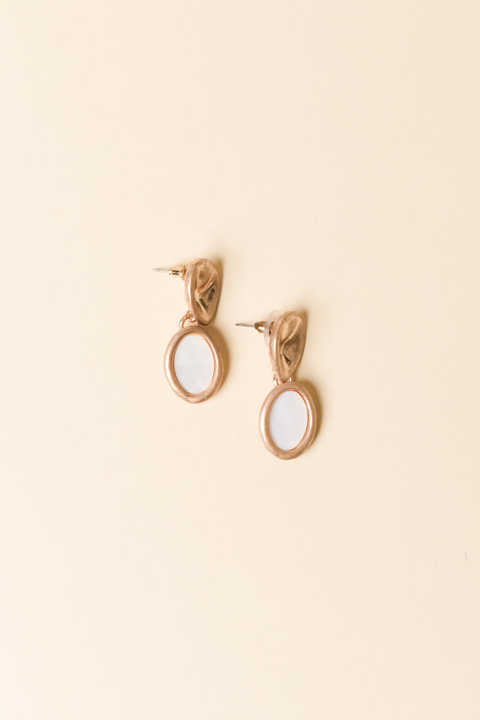 Felitia Gold Disc Drop Earrings