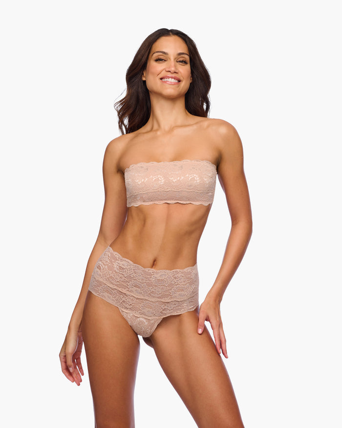 Beige Bralette - Never Say Never Flirtie Bandeau Bra
