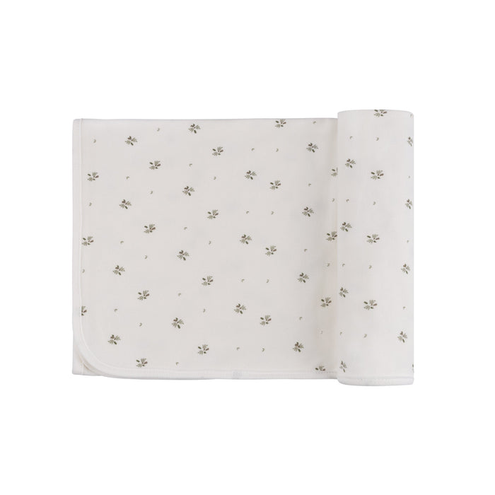 Soft Floral Muslin Cotton Swaddle Blanket Tan