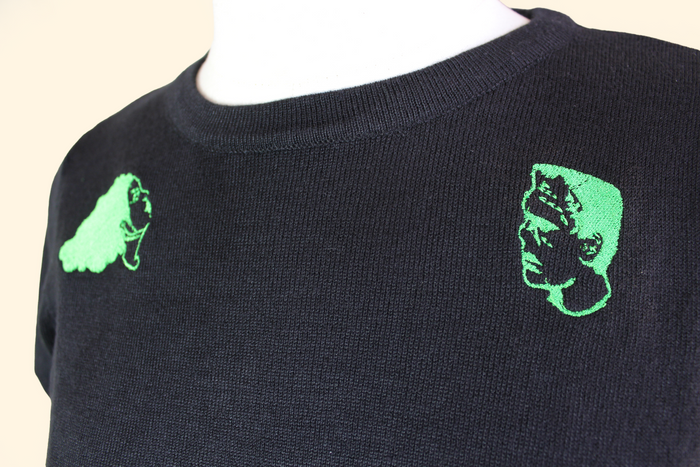 Frankenstein and Bride Black Knit Top