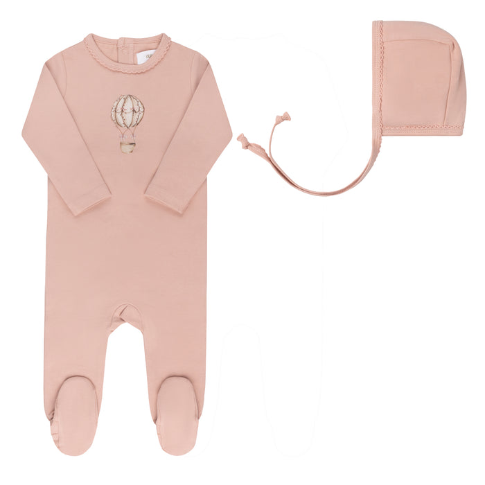 French Terry Hot Air Balloon Collection - Footie + Bonnet