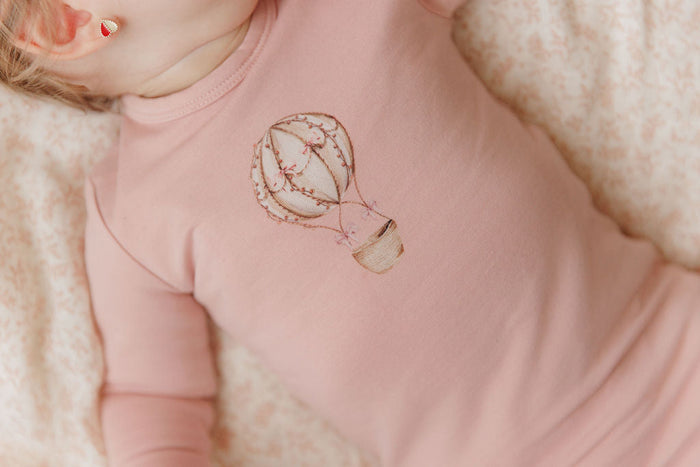French Terry Hot Air Balloon Collection - Footie + Bonnet