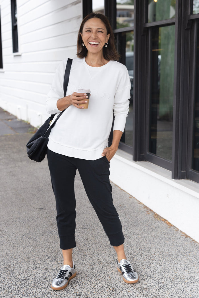 Fundamental Brunch Black Cotton Sweatpants,Lifestyle