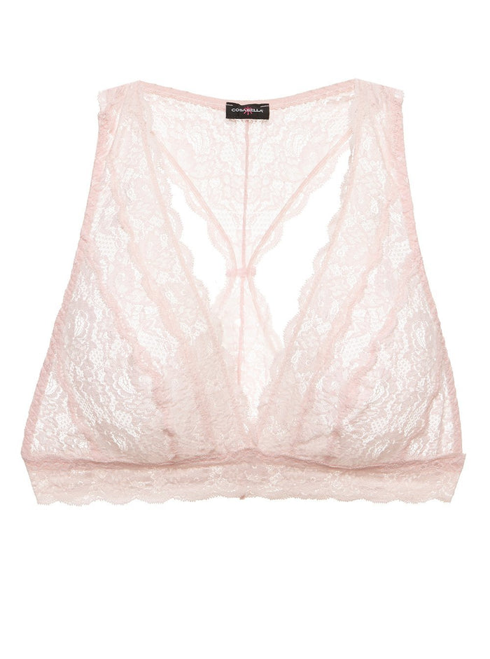 Pink Bralette - Never Say Never Girlie Racerback Bralette
