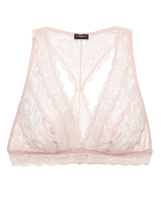 Pink Bralette - Never Say Never Girlie Racerback Bralette