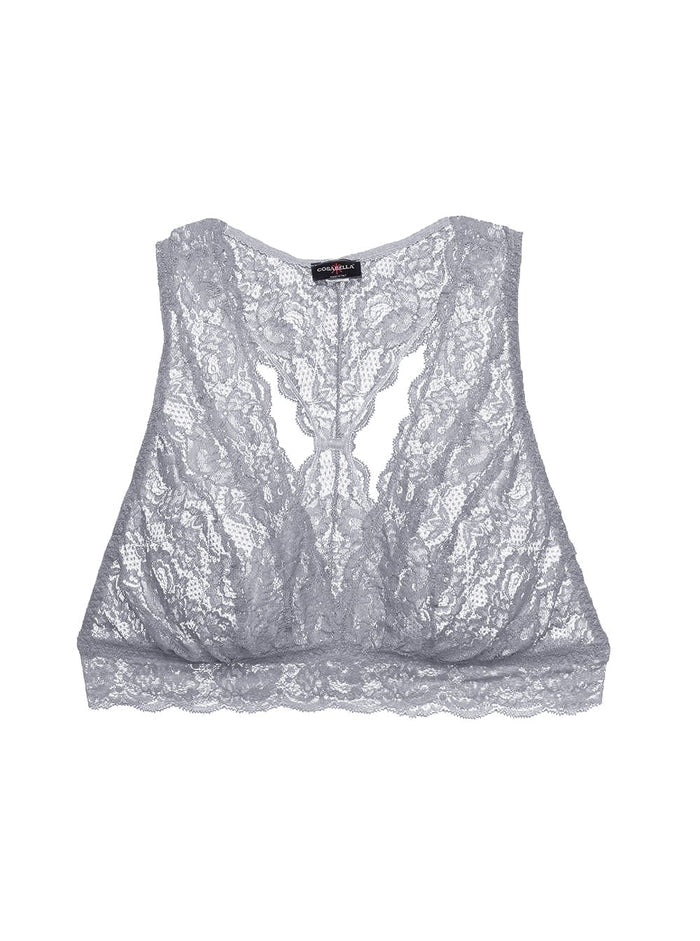 Gray Bralette, Never Say Never Girlie Racerback Bralette