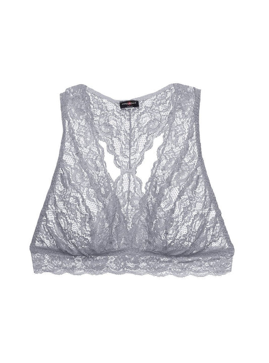 Gray Bralette, Never Say Never Girlie Racerback Bralette