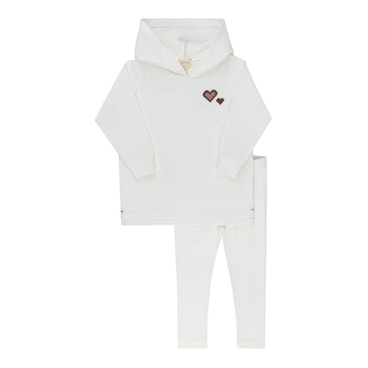 Girls 2 Piece Set – Ivory Girl – Cross Stitch