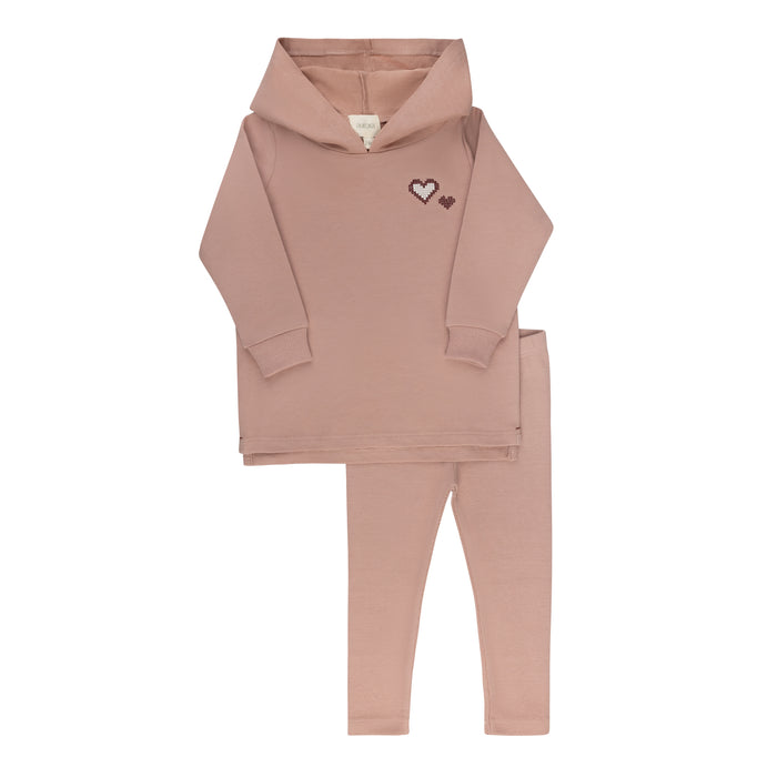 Girls 2 Piece Set – Pink – Cross Stitch
