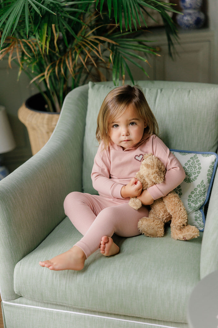 Girls 2 Piece Set – Pink – Cross Stitch