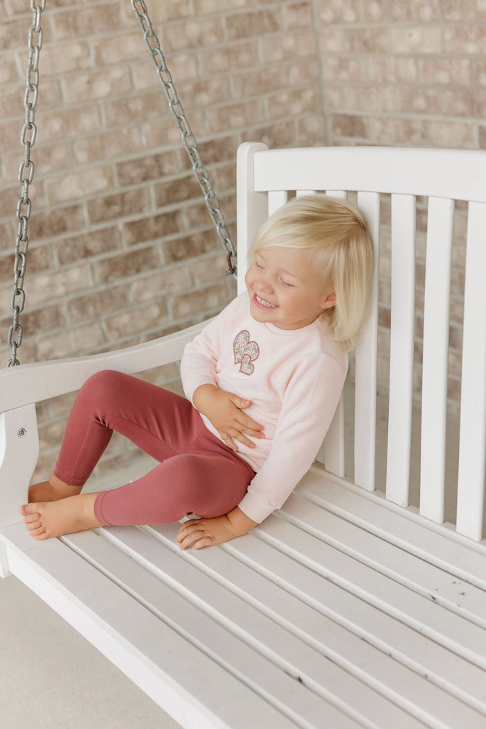 Girls 2 Piece Set – Pink – Embroidered Liberty