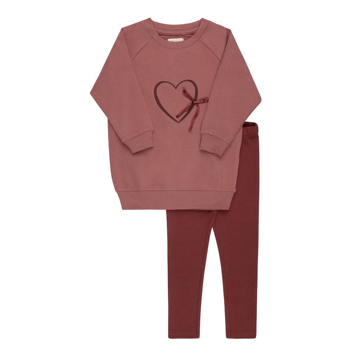 Girls 2 Piece Set – Pink – Heart & Star