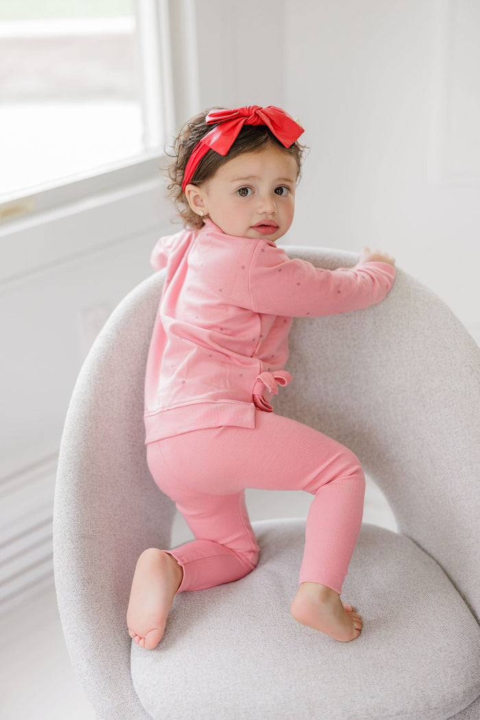 Girls 2 Piece Set – Pink – Vintage Floral