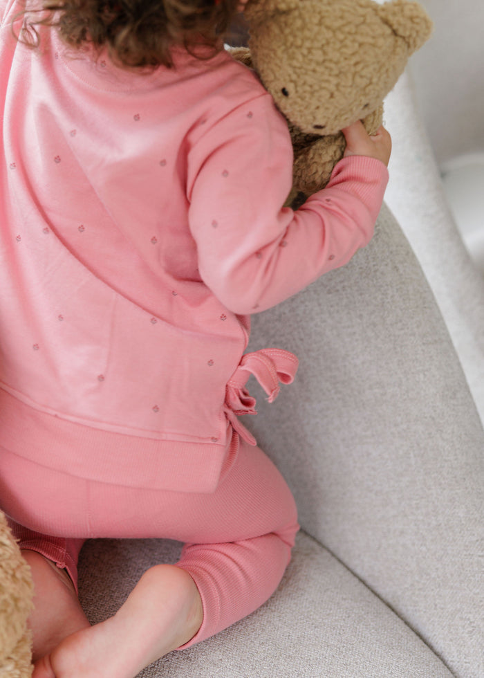 Girls 2 Piece Set – Pink – Vintage Floral