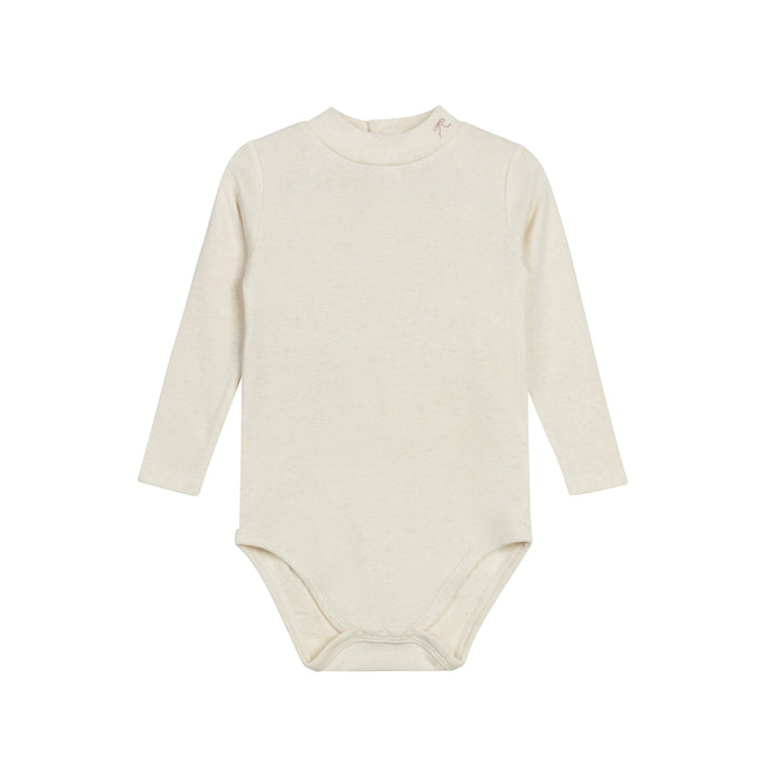 Girls Bodysuit & Overalls – Cream Burgundy – Bird Seam