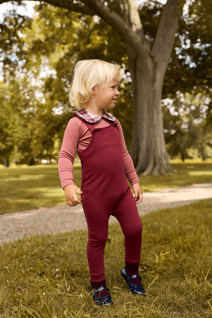 Girls Bodysuit & Overalls – Pink – French Terry Scottish