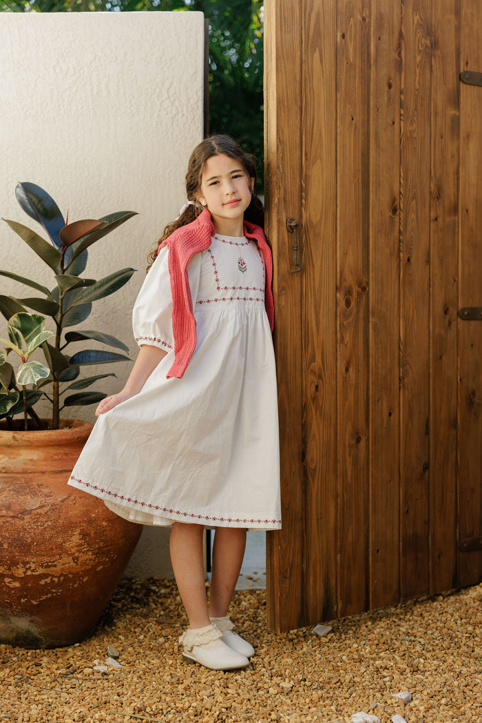 Girls Cable Knit Cardigan – Berry – Keepsake Collection