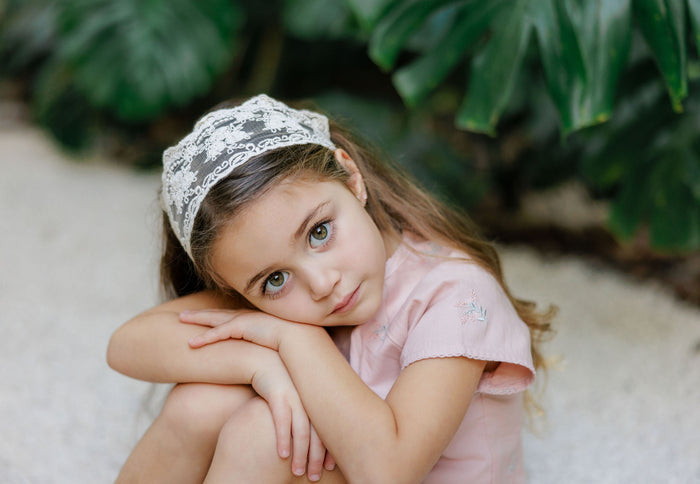 Girls Embroidered Floral 2 Piece Set – Pink – Holland Collection