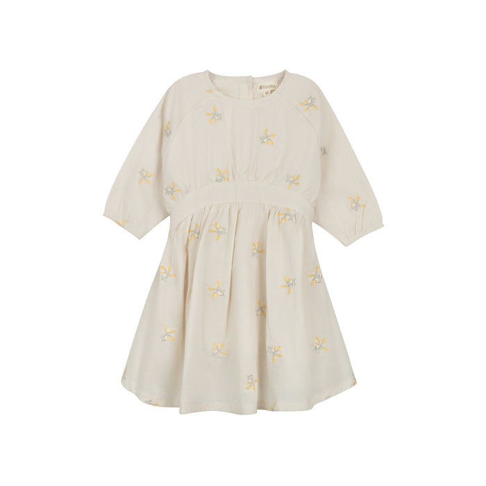 Girls Embroidered Floral Dress – Ivory – Holland Collection
