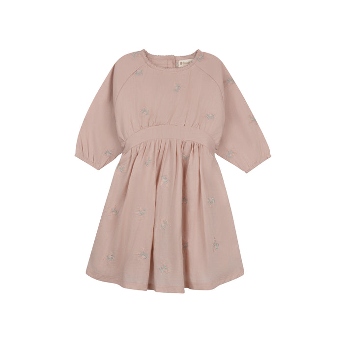 Girls Embroidered Floral Dress – Pink – Holland Collection