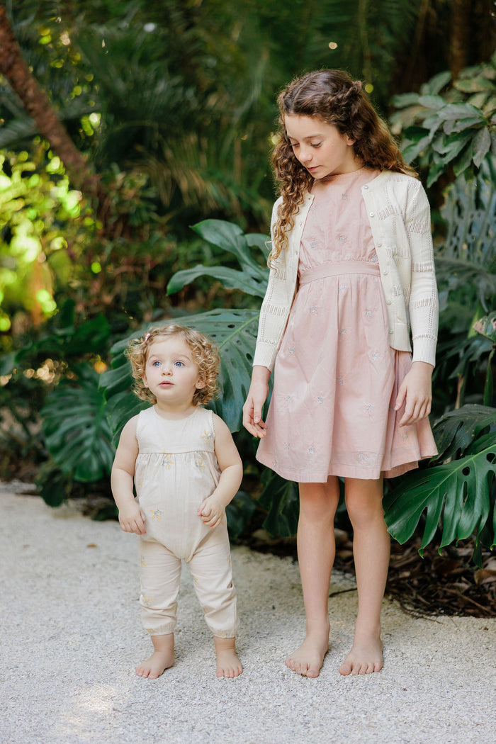 Girls Embroidered Floral Dress – Pink – Holland Collection