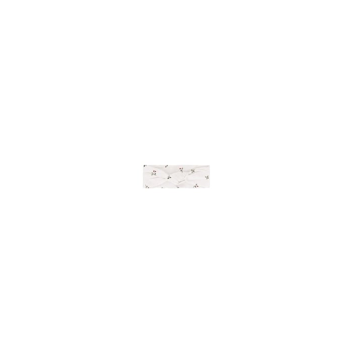 Girls Headband – Ivory Pink – Floral Pointelle