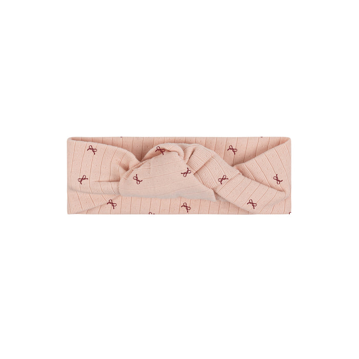 Girls Headband – Pink – Bow Pattern