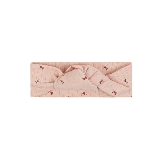 Girls Headband – Pink – Bow Pattern