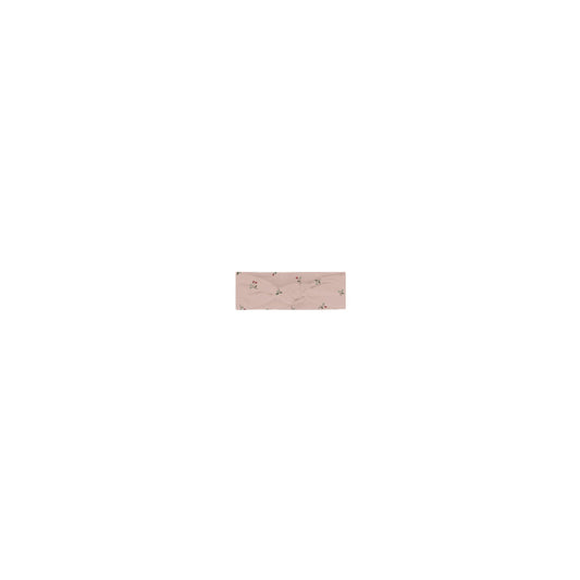 Girls Headband – Pink – Floral Pointelle