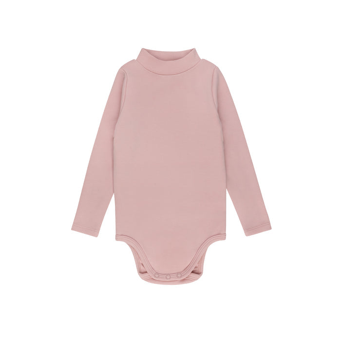 Girls Mockneck Bodysuit & Overall – Pink – Embroidered Bear