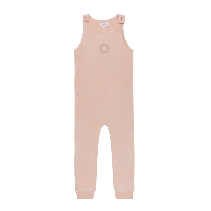 Girls Mockneck Bodysuit & Overall – Pink – Metallic Crest