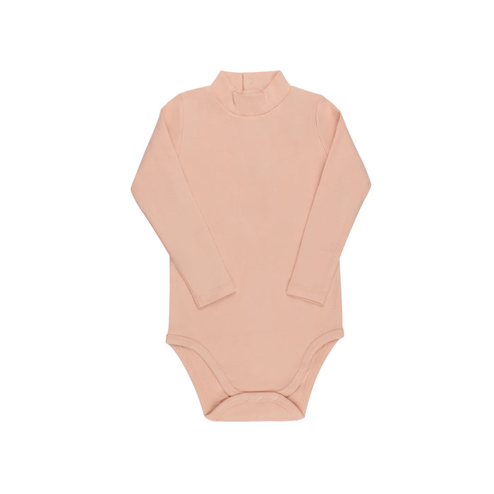 Girls Mockneck Bodysuit & Overall – Pink – Metallic Crest